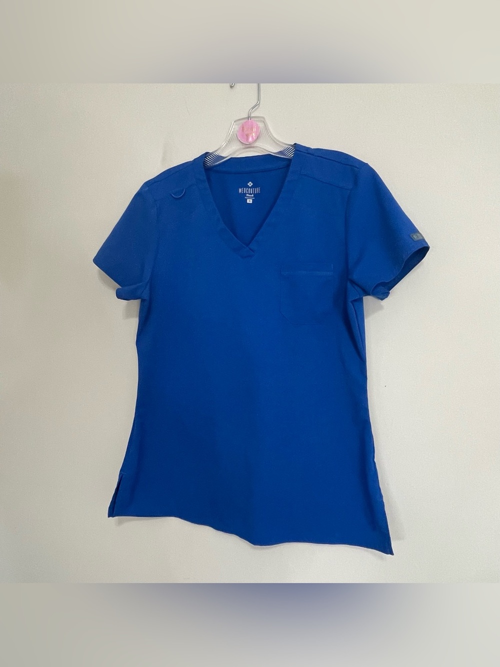 Med Couture  V-Neck Scrub Top - Royal Blue~ Size Small ~ Medical Staff
